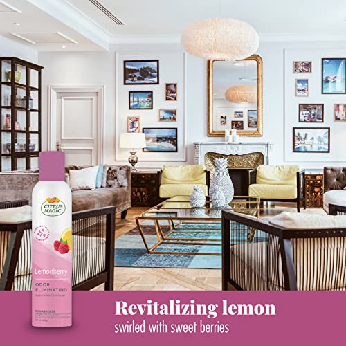 Citrus Magic, Lemonberry, Natural Odor Eliminating Air Freshener Spray, 3-Ounce, 3 Ounce (Pack of 3), 3 Count