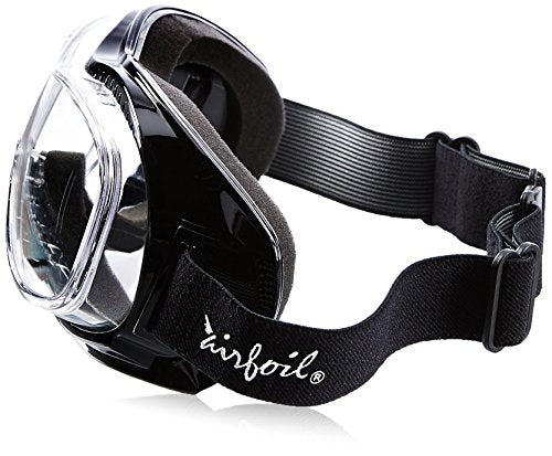 Pacific Coast Airfoil Padded 'Fit Over Glasses' Riding Goggles (Black Frame/Clear Lens)