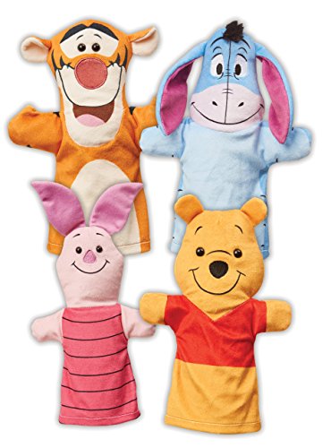 Melissa and Doug Disney Winnie the Pooh Soft and Cuddly Hand Puppets - Winnie The Pooh Toys, Soft Hand Puppets For Kids Ages 2+