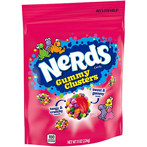 Nerds Gummy Clusters, Summer Candy, Rainbow, Resealable 8 Ounce Bag