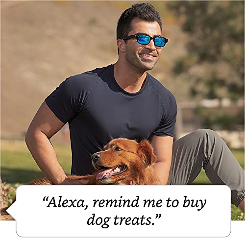 Echo Frames (2nd Gen) | Smart audio sunglasses with Alexa | Classic Black with new polarized blue mirror sunglass lenses