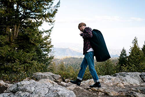 STANSPORT - Cotton Canvas Duffel Bag With Shoulder Strap For Travel and Storage Black, 36' X 10' X 10'