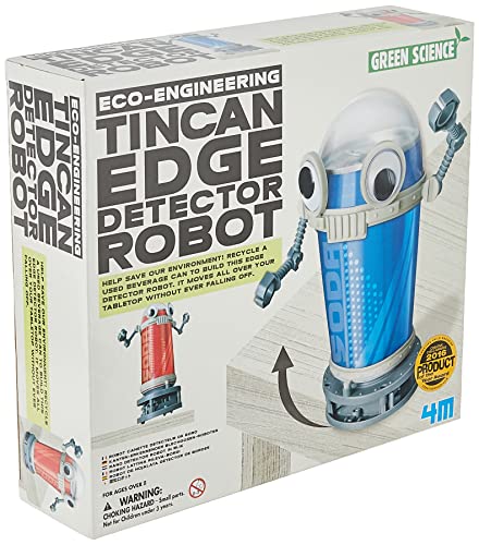 4M Tin Can Edge Detector Robot - DIY Science Construction Stem Toy For Kids and Teens