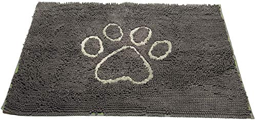 Dog Gone Smart Dirty Dog Microfiber Paw Doormat - Muddy Mats For Dogs - Super Absorbent Dog Mat Keeps Paws and Floors Clean - Machine Washable Pet Door Rugs with Non-Slip Backing | Medium Mist Grey
