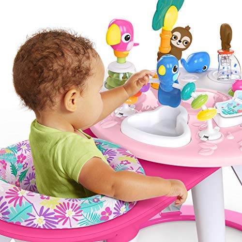 Bright Starts Around We Go 2-in-1 Walk-Around Baby Activity Center and Table, Tropic Coral, Ages 6 Months+