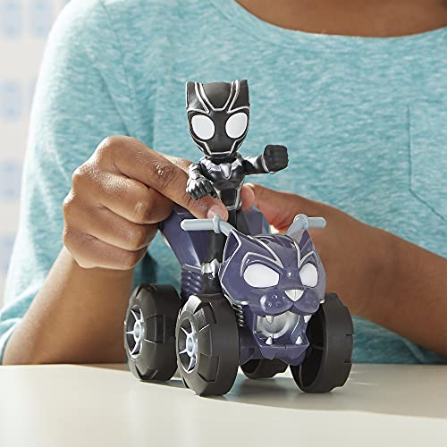 Spidey and His Amazing Friends Hasbro Marvel Black Panther Action Figure and Panther Patroller Vehicle, for Kids Ages 3 and Up
