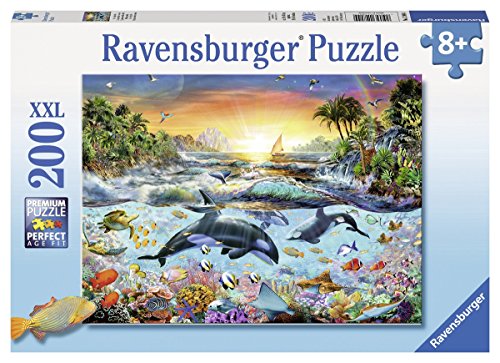 Ravensburger - Orca Paradise - 200 Piece Jigsaw Puzzle for Kids – Every Piece is Unique, Pieces Fit Together Perfectly,Multicolor,Pack of 1