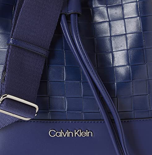 Calvin Klein Gabrianna Novelty Bucket Shoulder Bag, Medieval Blue Woven