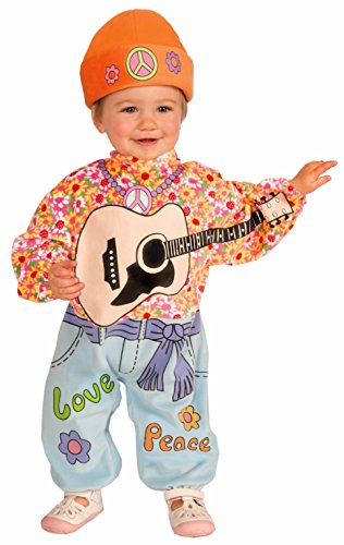 Forum Novelties Baby Boy's Lil' Rock Star Baby Hippie Costume, Multi, Infant