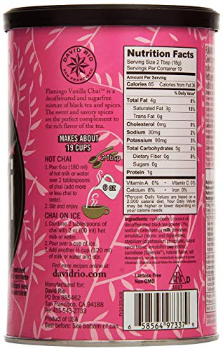 David Rio Chai Mix, Flamingo Vanilla, 11.9 Ounce (Pack of 1)