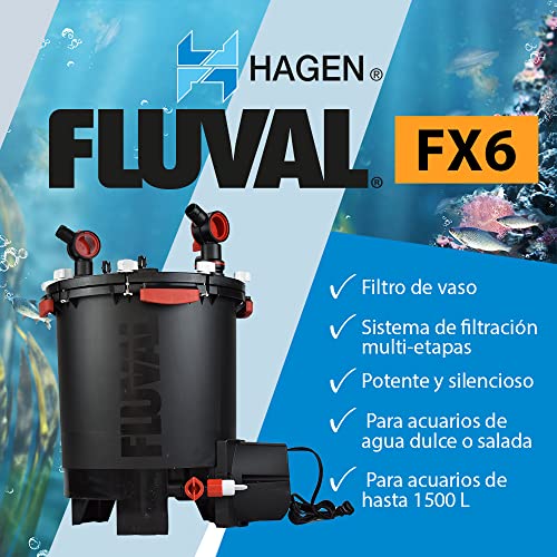 Fluval FX6 High Performance Aquarium Filter, Canister Filter for Aquariums up to 400 Gal.