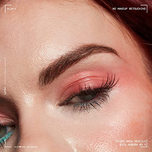 NYX PROFESSIONAL MAKEUP Micro Brow Pencil, Eyebrow Pencil - Rich Auburn