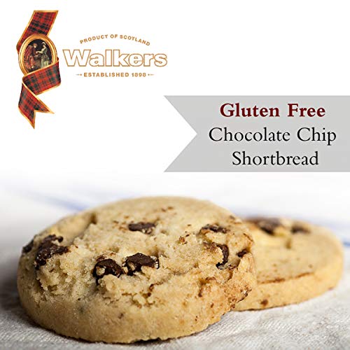 Walker's Shortbread Gluten Free Chocolate Chip Cookies, Pure Butter Shortbread Cookies, 4.9 Oz (Pack of 6)