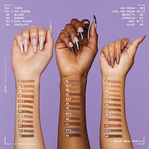 NYX PROFESSIONAL MAKEUP Micro Brow Pencil, Eyebrow Pencil - Rich Auburn