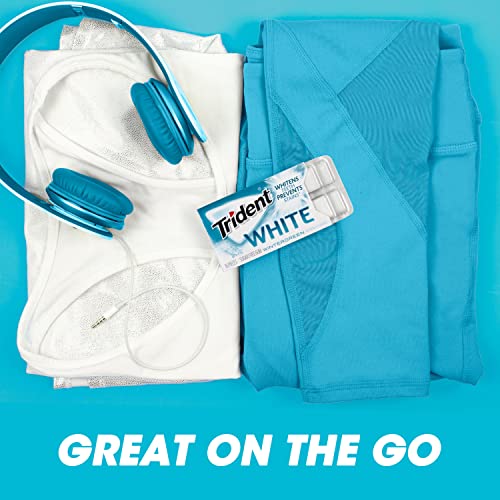 Trident White Wintergreen Sugar Free Gum, 9 Packs of 16 Pieces (144 Total Pieces)