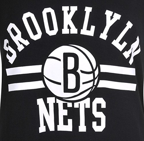 Ultra Game NBA Brooklyn Nets Womens Box Out Varsity Stripe Tee Shirt, Team Color, X-Large