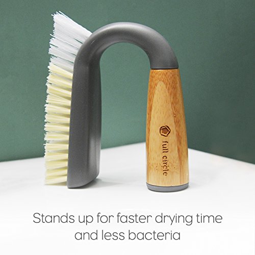 Full Circle Grunge Buster Grout and Tile Scrub Brush, Purple