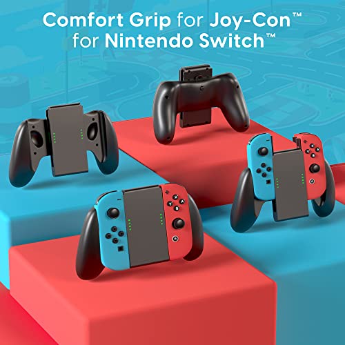 TALK WORKS Gaming Grip for Nintendo Switch Joy-Con - Secure Fit Gaming Controller Grip, Gamer Accessories for Joy-Con, Handheld Joystick Remote Control Holder, Black