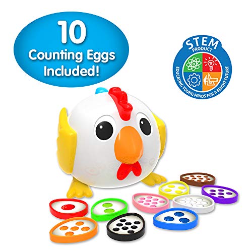 The Learning Journey Learn With Me - Counting Chicken - Counting, Numbers and Colors STEM Teaching Toddler Toys and Gifts for Boys and Girls Ages 2 Years and Up - Award Winning Preschool Learning Toy
