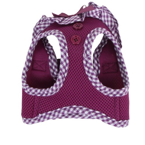Puppia Vivien Vest Dog Harness Step-in All Season Mesh Cute No Pull No Choke Walking Training for Small Dog, Purple, Large