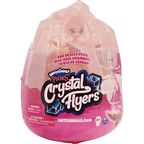 Hatchimals Pixies, Crystal Flyers Pink Magical Flying Pixie Toy Doll, Girls Gifts, Kids Toys for Girls Ages 6 and Up