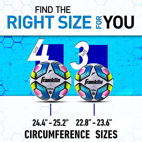 Franklin Sports Futsal Ball - Low Bounce Futsal and Indoor Soccer Training Ball - Heavy Indoor + Outdoor Futsal Ball - Official Size - Size 4