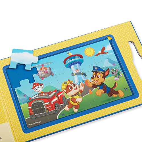 Melissa and Doug PAW Patrol Take-Along Magnetic Jigsaw Puzzles (2 15-Piece Puzzles) - PAW Patrol-Themed Magnetic Travel Puzzles For Toddlers and Kids Ages 3+