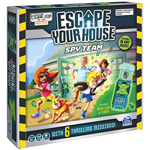 Escape Room The Game, Escape Your House: Spy Team Fun Strategy Family Board Game, for Kids Aged 8 and up