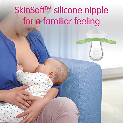 MAM Mini Air Pacifiers, MAM Sensitive Skin Pacifier 0-6 Months, Best Pacifier for Breastfed Babies, Baby Boy Pacifiers, 0-6 (Pack of 2)