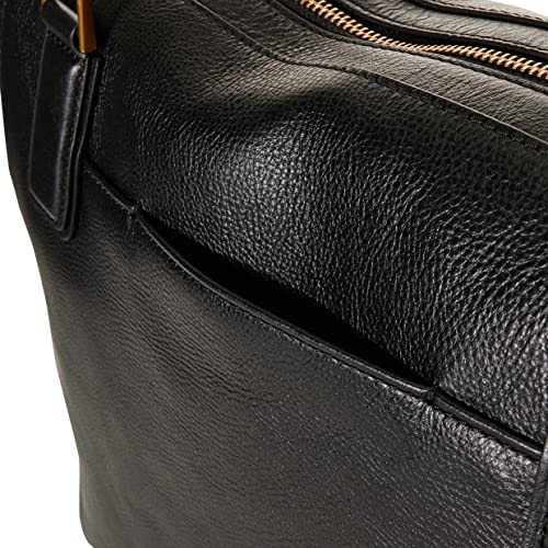 Fossil Women's Jacqueline Eco-Leather Tote Bag Purse Handbag, Black (Model: ZB1502001)