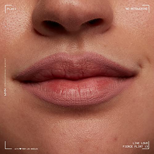 NYX PROFESSIONAL MAKEUP Line Loud Lip Liner, Longwear and Pigmented Lip Pencil with Jojoba Oil and Vitamin E - Fierce Flirt (Light Mauve Pink)