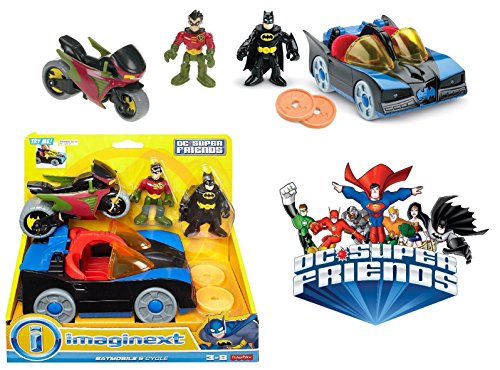 Fisher-Price Imaginext DC Super Friends Batmobile and Cycle