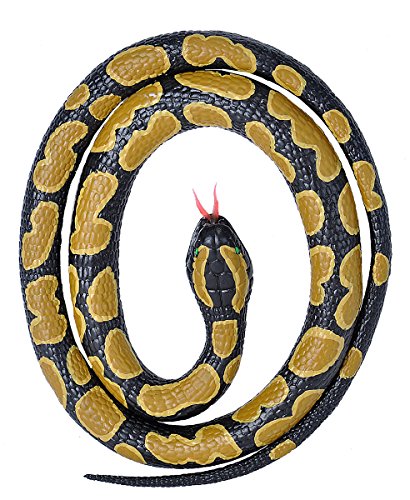 WILD REPUBLIC Rubber Snake, Ball Python Toy, Gifts Kids, 26', Black