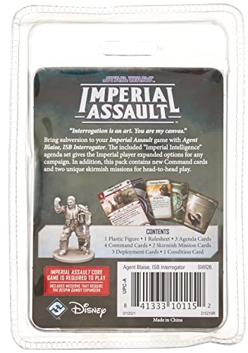 Star Wars Imperial Assault Board Game Agent Blaise VILLAIN PACK | Strategy Game | Battle Game for Adults and Teens | Ages 14+ | 1-5 Players | Average Playtime 1-2 Hours | Made by Fantasy Flight Games