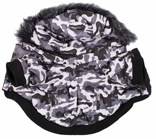 Pet Life Classic Metallic Winter Dog Coat with Zippered Removable Fur Hood - Dog Jacket Features 3M Thinsulate Insulation Warming Technology - Dog Clothes Sizing fits Small, Medium and Large Dogs