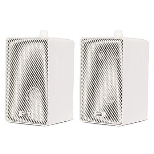 Acoustic Audio by Goldwood 251W Indoor Outdoor 3 Way Speakers 400 Watt White Pair