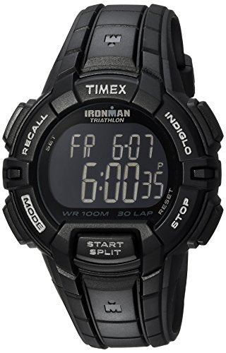 Timex Men's T5K793 Ironman Rugged 30 Full-Size Black Resin Strap Watch