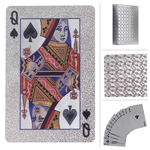 Waterproof Playing Cards – 4-Pack of Metallic Card Decks – Durable, PET Certified, and Scratch-Resistant Poker Cards by Trademark Games
