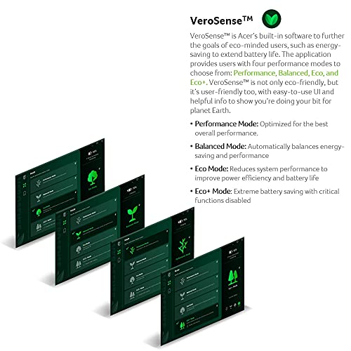 Acer Aspire Vero AV15-51-5155 Green PC | 15.6' FHD IPS 100% sRGB Display | 11th Gen Intel Core i5-1155G7 | Intel Iris Xe Graphics | 8GB DDR4 | 256GB SSD | Wi-Fi 6 | PCR Materials | Windows 11 Home