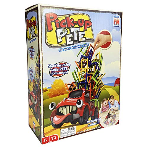 Fotorama Pick-Up Pete | The Ultimate Chair Stacking Game! Perfect for Remote Family Home Entertainment, Stack Colorful Chairs on Pete The Motorized Pick-Up Truck