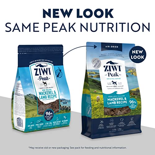ZIWI Peak Air-Dried Dog Food – All Natural, High Protein, Grain Free and Limited Ingredient with Superfoods (Mackerel and Lamb, 1.0 lb)