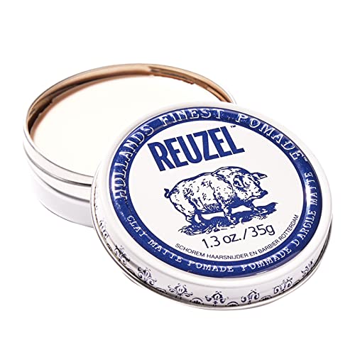 Reuzel Clay Matte Pomade, Hair Holding Wax For Men, 1.3 oz