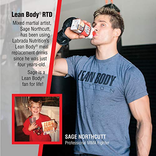 Lean Body Ready-to-Drink Vanilla Protein Shake, 40g Protein, Whey Blend, 0 Sugar, Gluten Free, 22 Vitamins and Minerals, (Recyclable Carton and Lid - Pack of 12) LABRADA