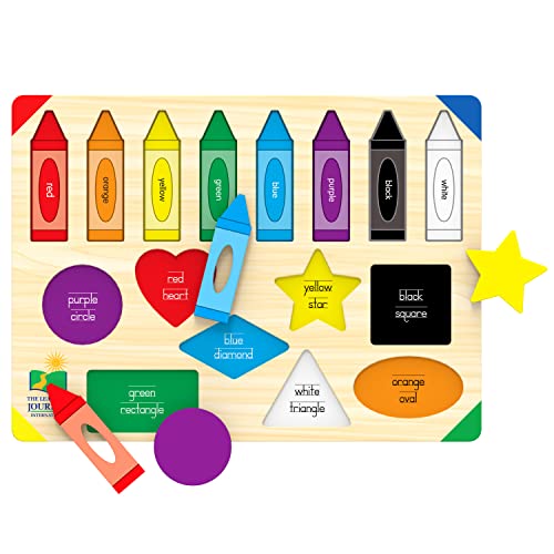 The Learning Journey: Lift and Learn Puzzle Colors and Shapes Preschool Toys and Activities for Children Ages 3 and Up Award Winning Educational Toy