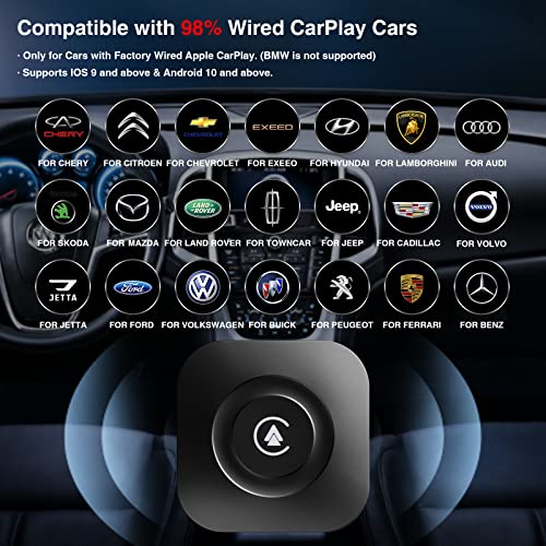 KAMING Wireless Carplay Adapter with Netflix and YouTube - 2023 HDMI Dongle The Magicc Box Carplay for Phone to Miracast and Stream Media to Your Car and TV, Apple Carplay Wireless Adapter and Android Auto