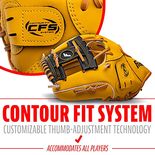 Franklin Sports Baseball and Softball Glove - Field Master - Baseball and Softball Mitt , Tan , 11'