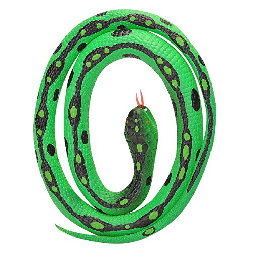 WILD REPUBLIC Garter Rubber Snake Toy, Gifts for Kids, Educational Toys, 46', Green