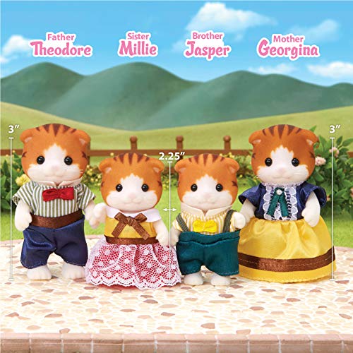 Calico Critters Maple Cat Family, Dolls, Dollhouse Figures, Collectible Toys