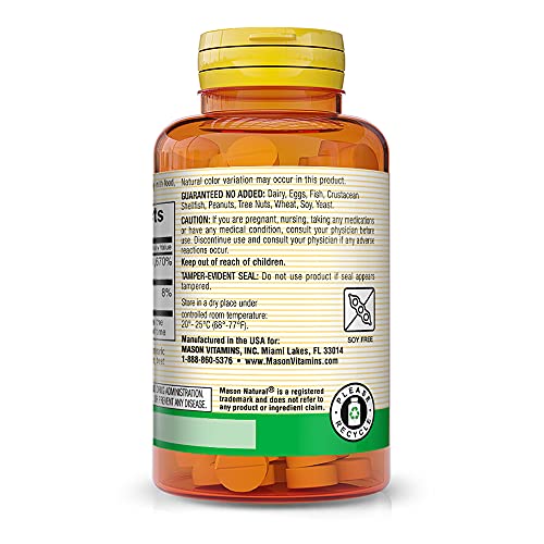 Mason Vitamins B-12 1000Mcg Cyanocobalamin Extended Release Tablets, 60-Count Bottles (Pack of 3)