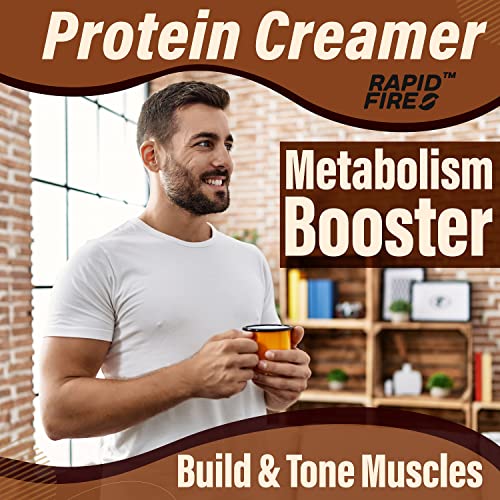 RAPID FIRE Protein Creamer, Hazelnut Flavor, Keto Friendly, 10g of Protein with Vitamins and Minerals, 15 Servings, May Boost Metabolism and Increase Energy, Multi, 7.94 Ounce